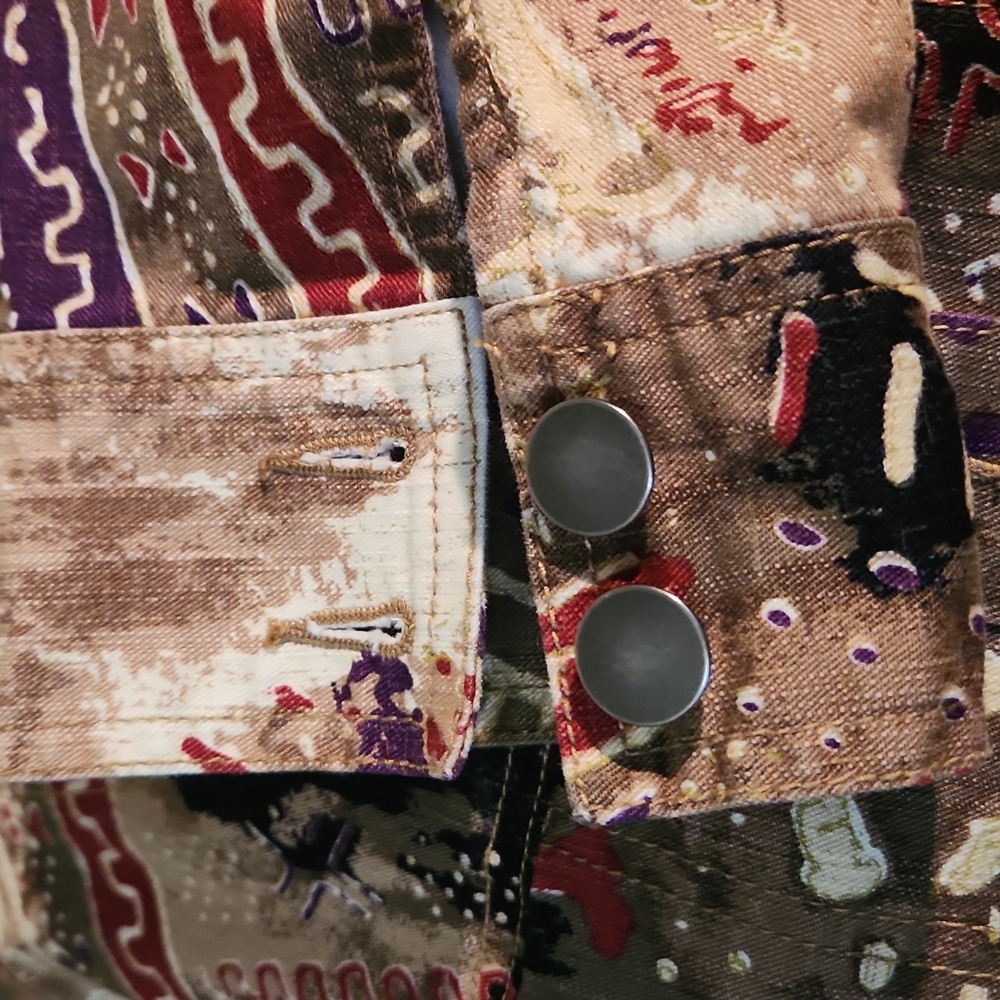 Abstract Multicolor Button-Up Jacket - Picture 2 of 7